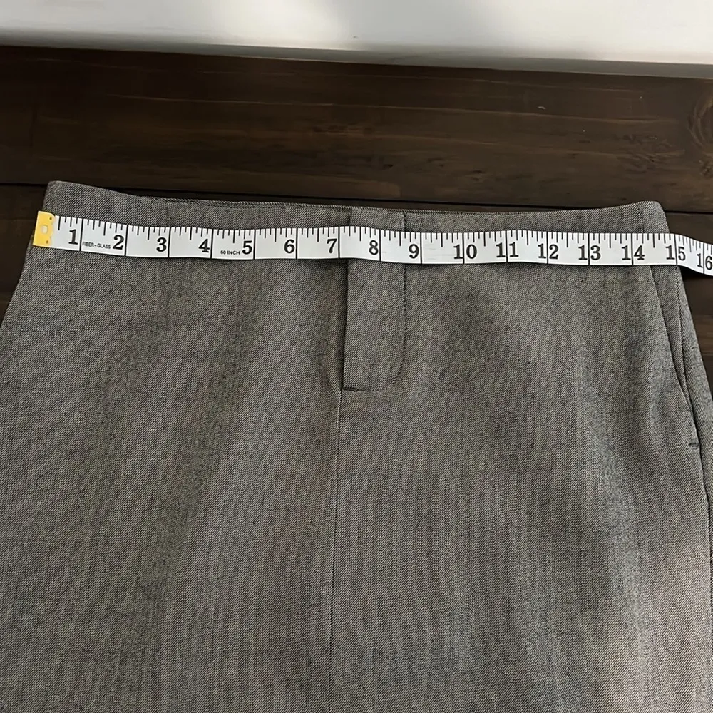 BANANA Republic Pencil Skirt Grey Lined Size 0 Petite - Image 5