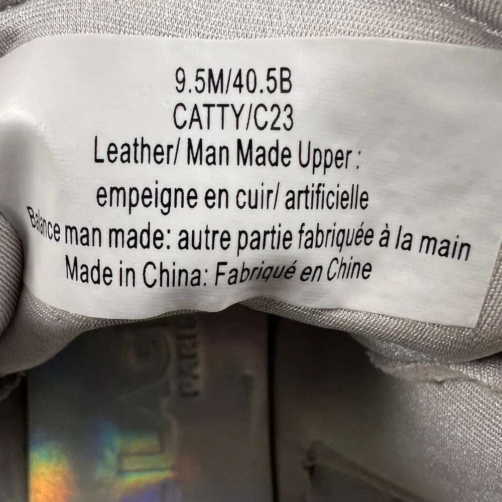 Karl Lagerfeld Paris Catty Iridescent White Leather High Top Sneakers Size 9.5 - Image 7