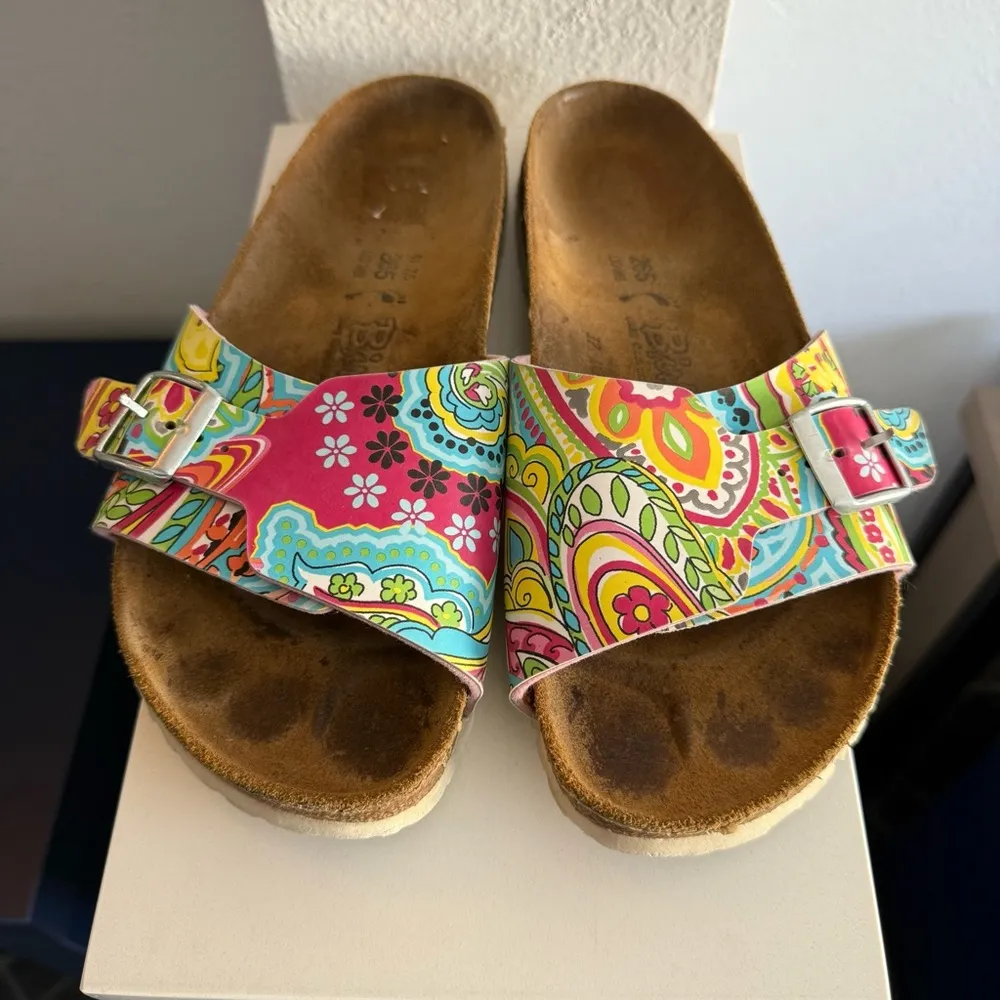 Birkenstock Birki’s Tropical Floral Colorful Paisley Slide Sandals EU41/USW10/M8 - Image 3
