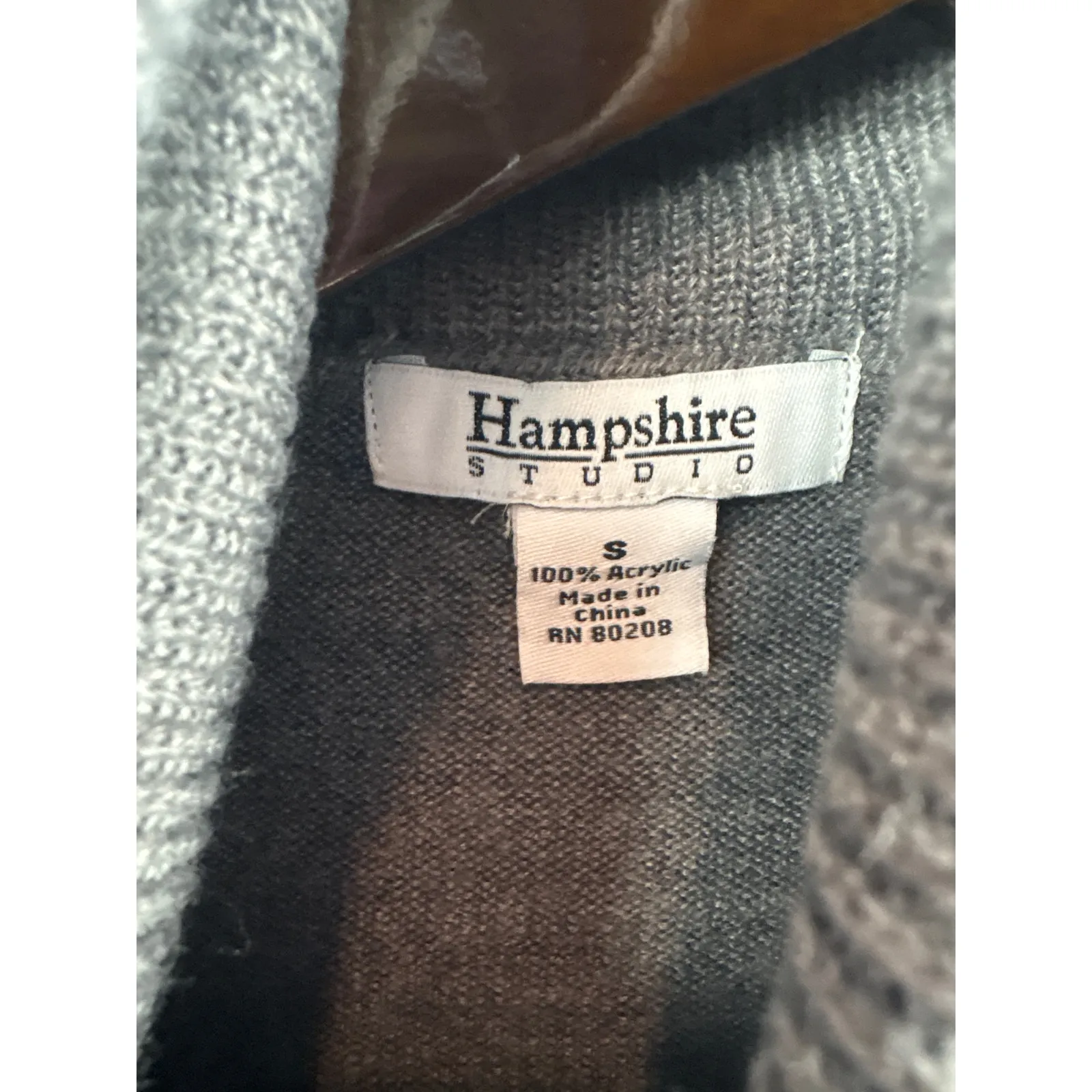 Women’s Hampshire Studio Small Heather Grey Turtleneck Sweater Gray - Image 4