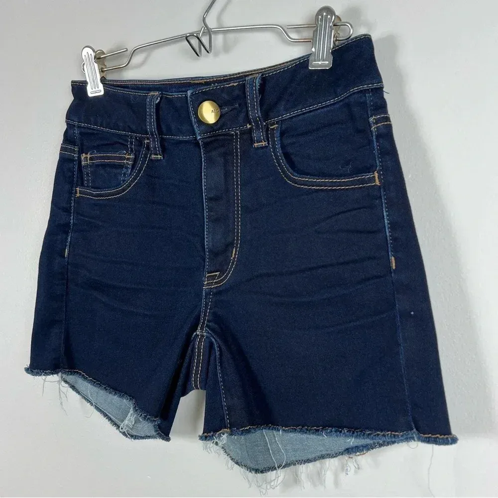 🦅 American Eagle High Rise Shorty Jean Shorts,‎ Size 2 - Image 4