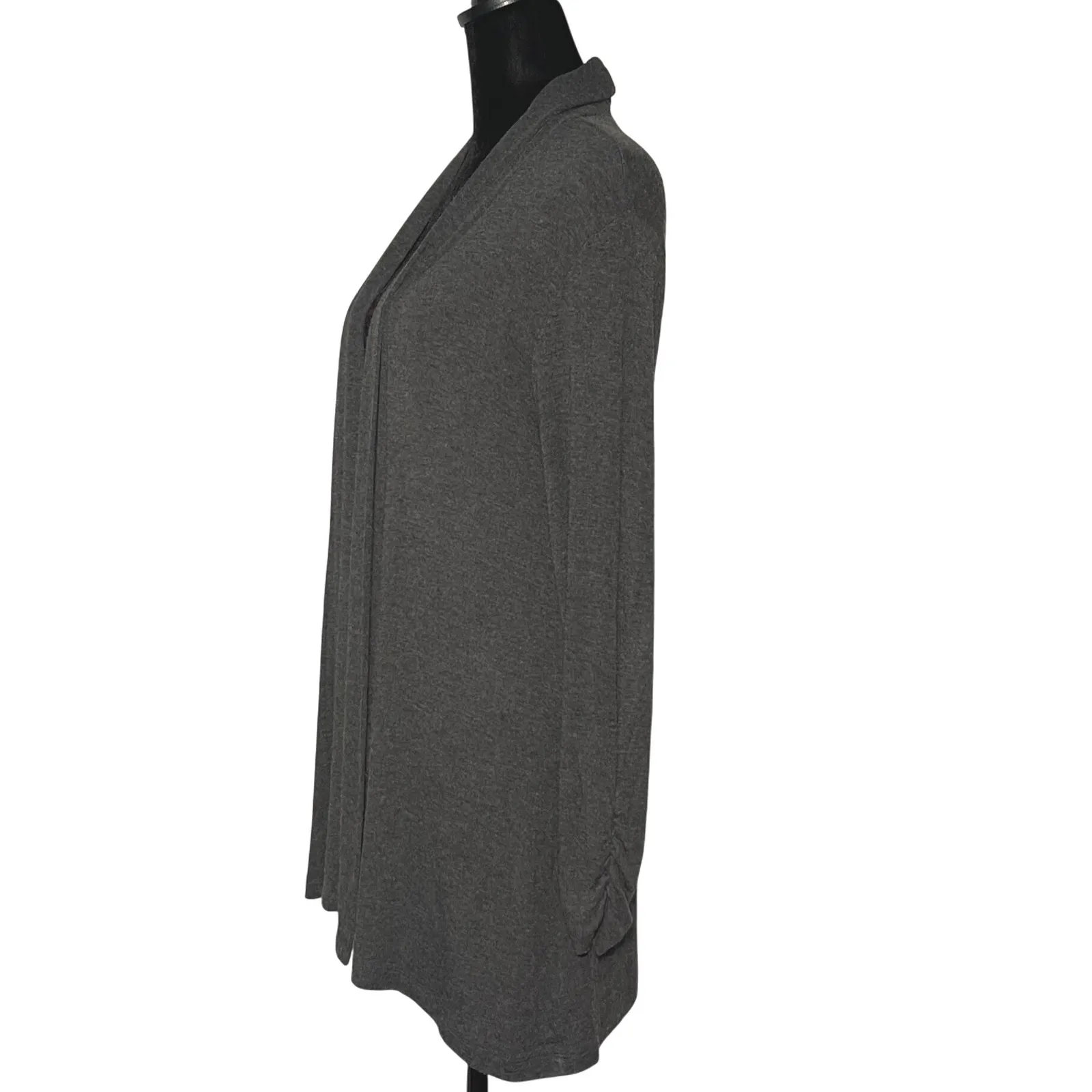 Bobeau‎ Womens Gray Open Front Cardigan Long Sleeve Lightweight Casual S - Image 2