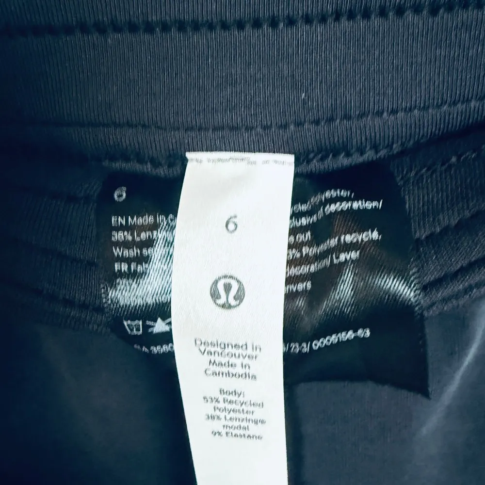 Lululemon Relaxed Fit Lounge Pants Drawstring Waist Womens Size 6 Mid Rise Blue - Image 2