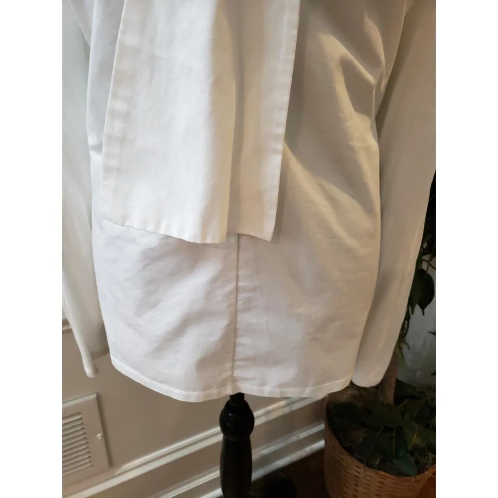 INC International Concepts Top Womens XL White Draped V Neck Stretch Blouse - Image 4