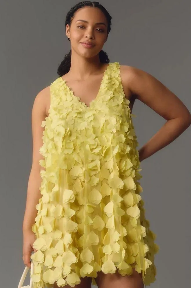 Anthropologie Maeve Sleeveless Floral Appliqué Mini Dress - Image 7