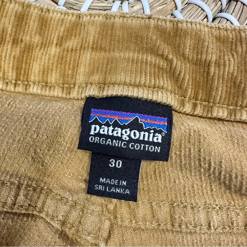 Patagonia Organic Cotton Fitted Corduroy Pants Low Rise Kastanos Brown Yellow 30 - Image 10