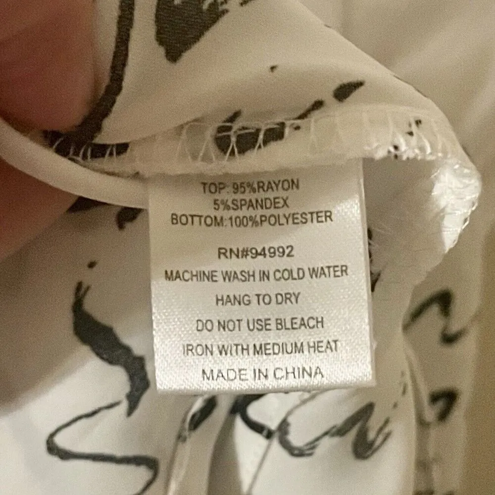 Patrizia Luca Asymmetrical Hem Oversized Tunic Top Flowy Artsy Lagenlook OS White Size M - Image 7