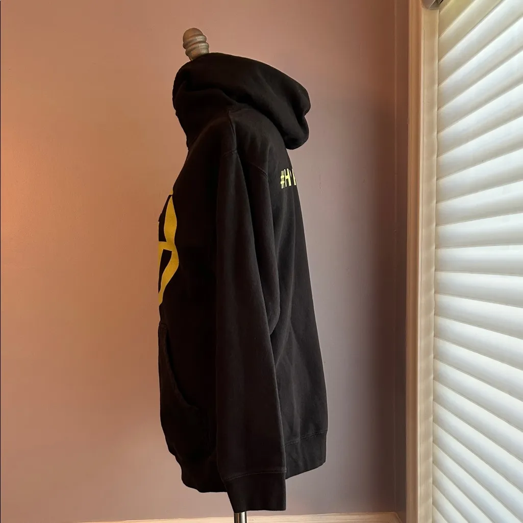 Happy Hippie Foundation Miley Cyrus Unisex Black Pullover Hoodie Smiley Face S - Image 3