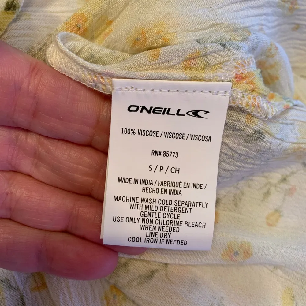 O’Neil Small S SALTWATER Yellow Floral CAMI Swim COVER-UP TUNIC Rtl $65 - Image 11