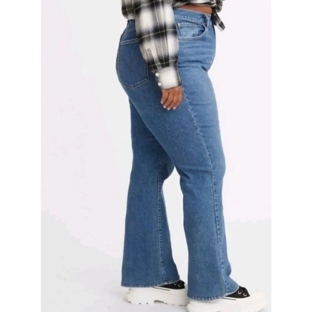 Levi's Levi’s ribcage bootcut button fly jeans medium wash 24w - Image 14