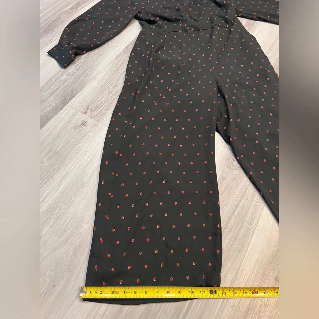 Maison jules Elegant Black Jumpsuit‎ with Red Accents - Image 5