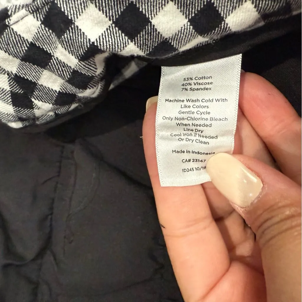 Talbots Hampshire Ankle Gingham Print Black & White Career Wear Dress‎ Pants 22W - Image 8