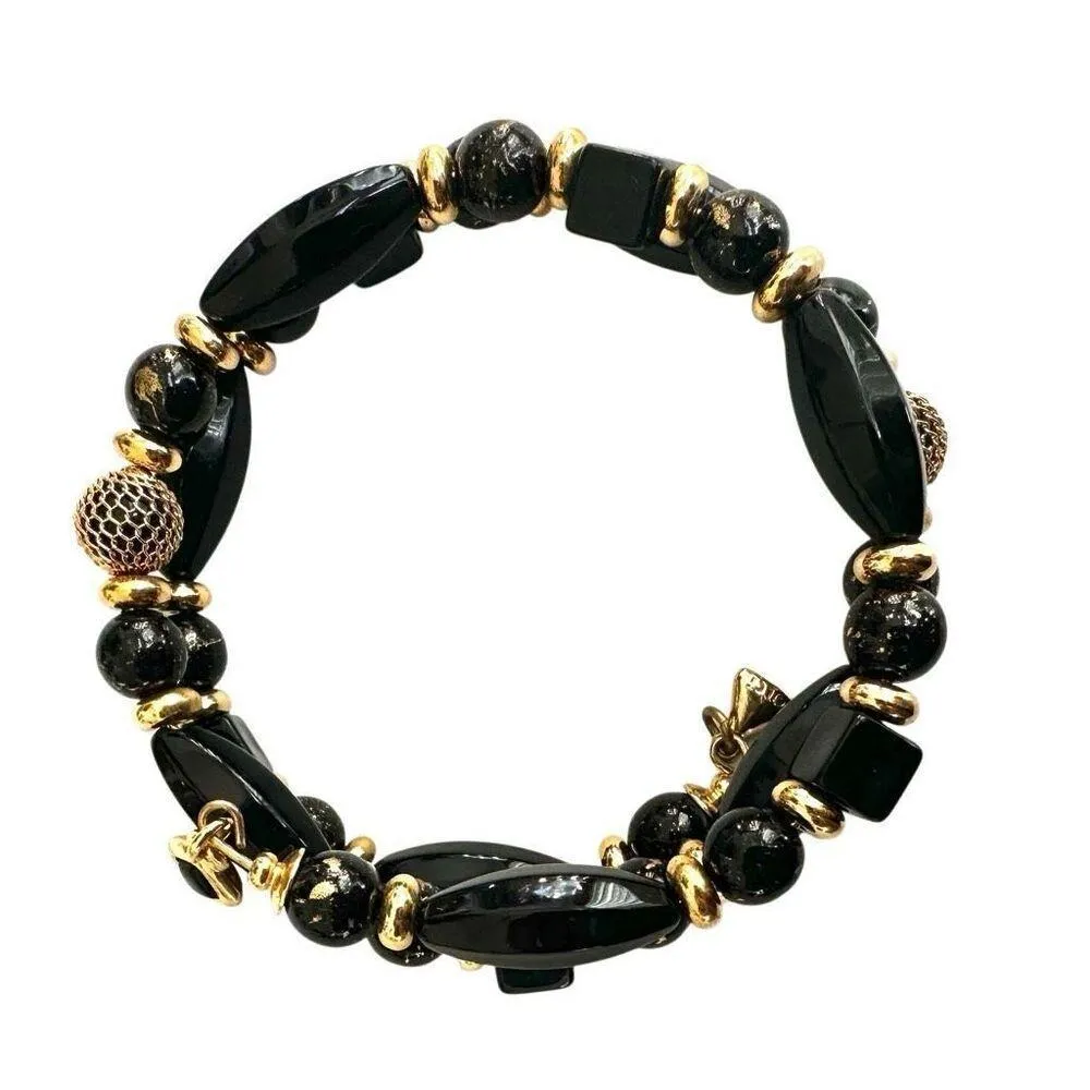 Liz Claiborne black and gold tone wrap around bracelet - Image 5