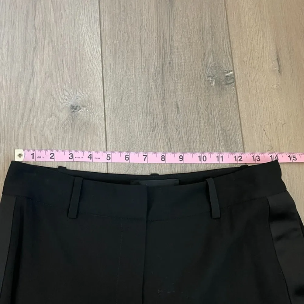 Equipment Hagan Tuxedo Satin Stripe Trousers Black Pants - Image 13