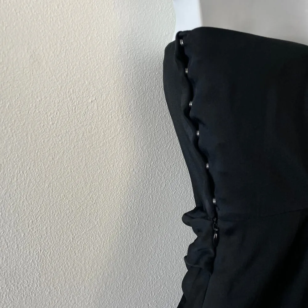 ALC Roya Dress 2 Black Twist Front Strapless Midi Classic Cocktail Party Formal - Image 6