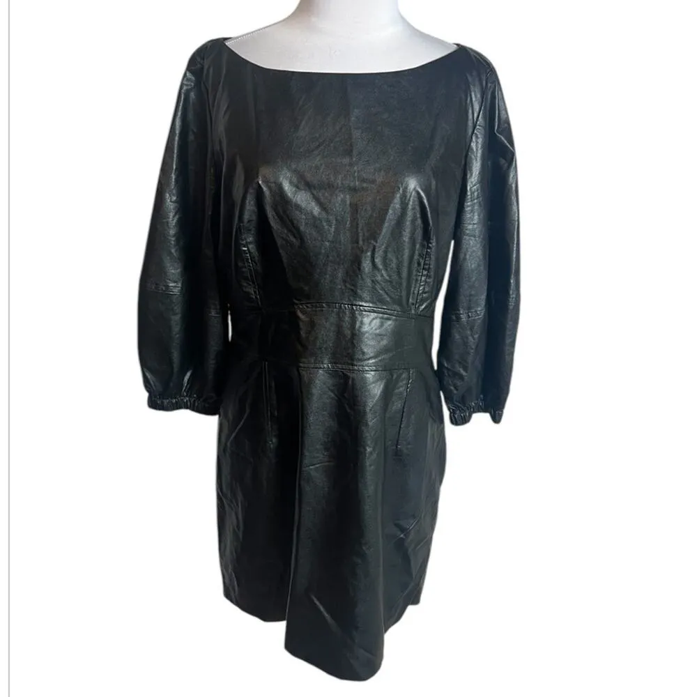 NWT Ba&sh sae faux leather lady dress black Sz L - Image 6
