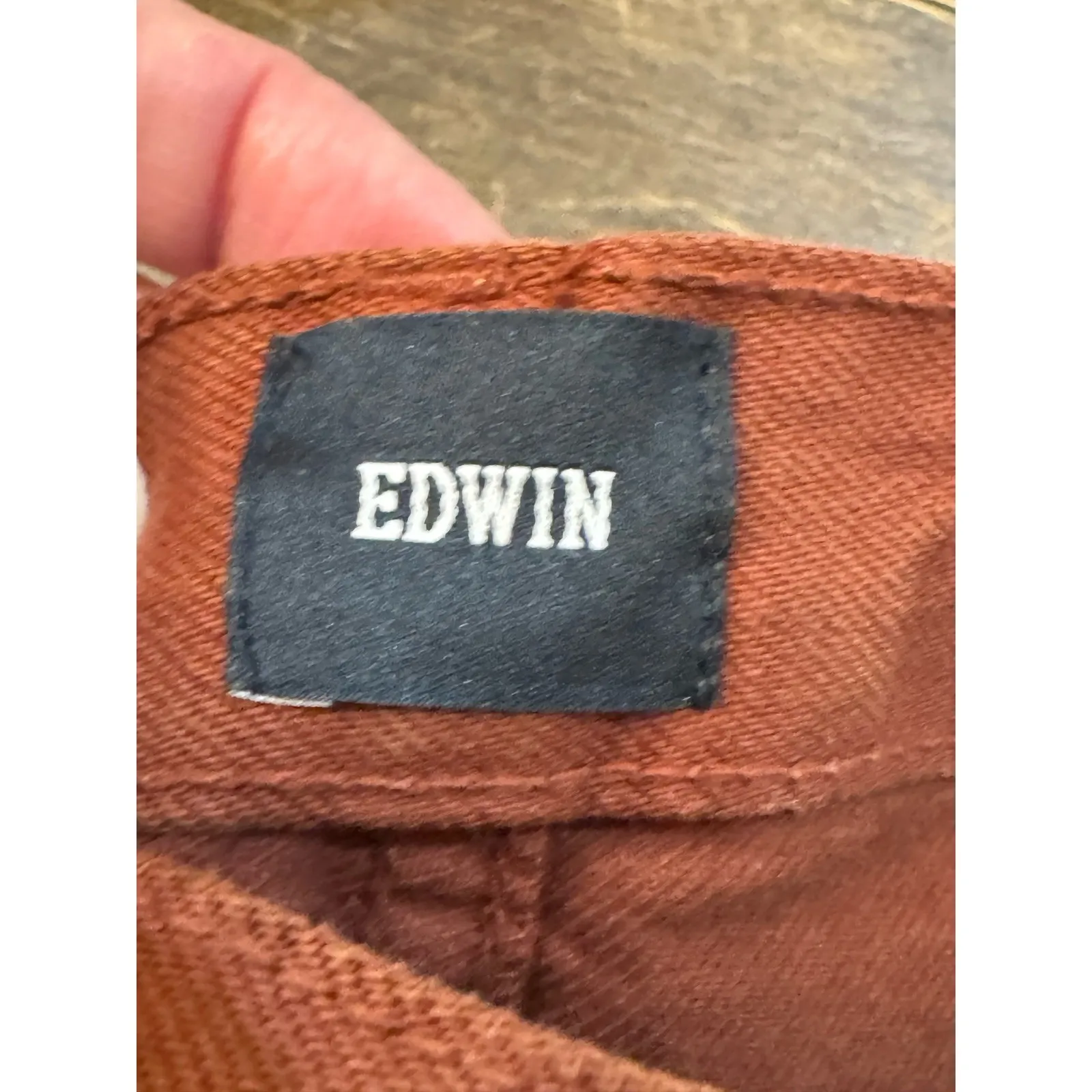 EDWIN Anderson Jeans Womens Size 26 Ankle 90's Relaxed‎ Straight Leg Spice Brown - Image 7