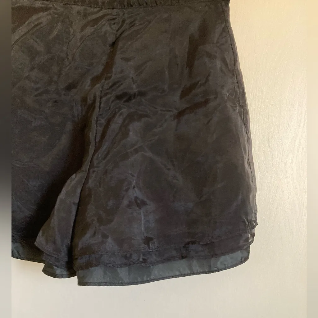 Kimchi Blue  Black Lined 2 Layered Sheer Black Chiffon Shorts - Image 9