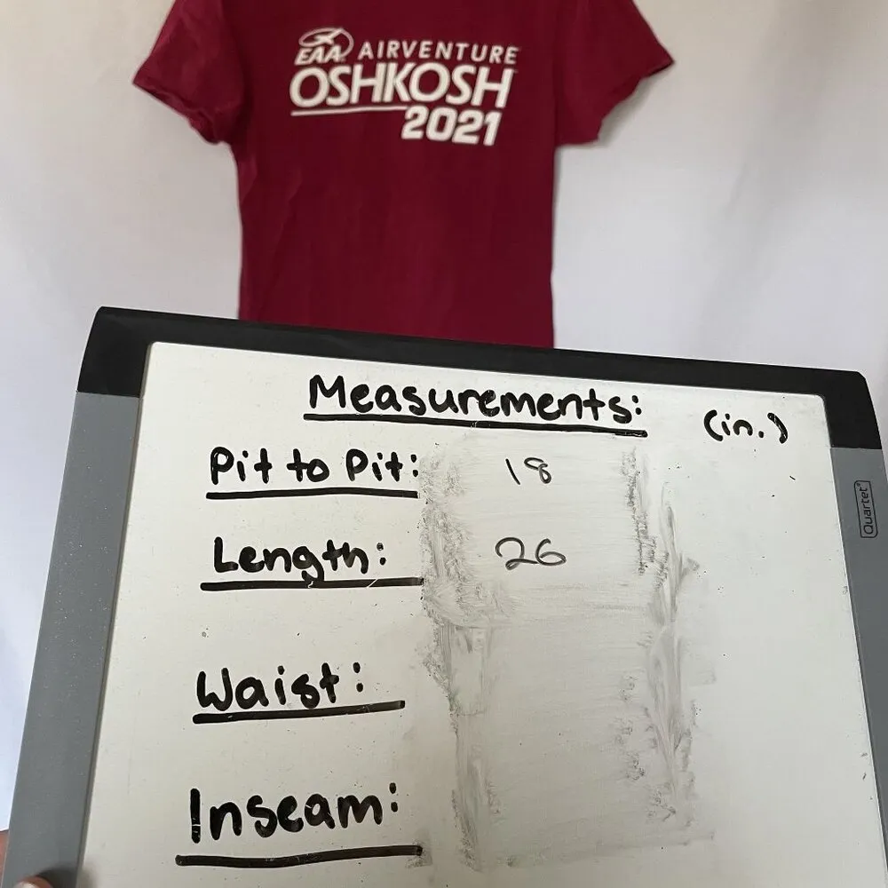 EAA Airventure oshkosh 2021 red cotton t-shirt women's size medium casual summer - Image 5