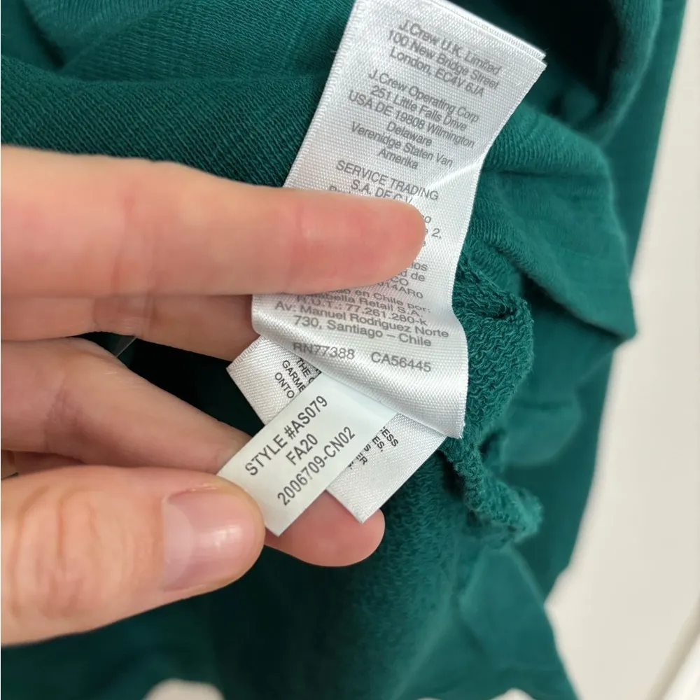 J. Crew Vintage Cotton Terry Turtleneck in Emerald Green - Size S - Image 5