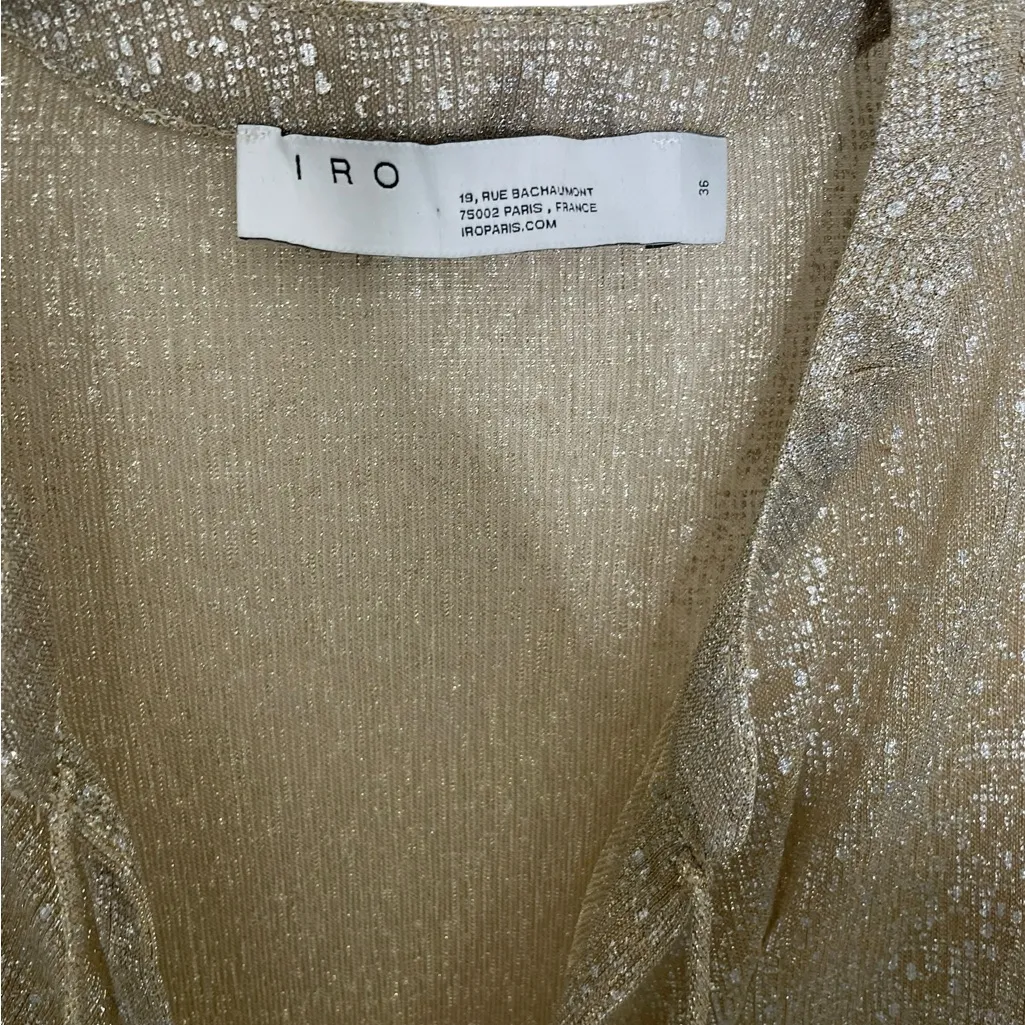 IRO Elegant Gold Sheer Women's Top 36 - Image 5