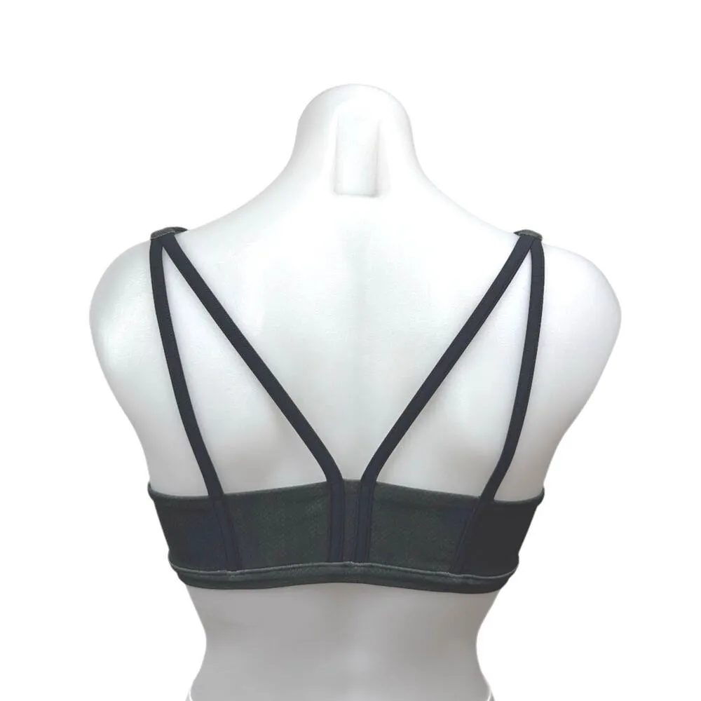 JoyLab Black Strappy Sleeveless Yoga Workout Athletic Sports Bra Crop Top Size M - Image 2