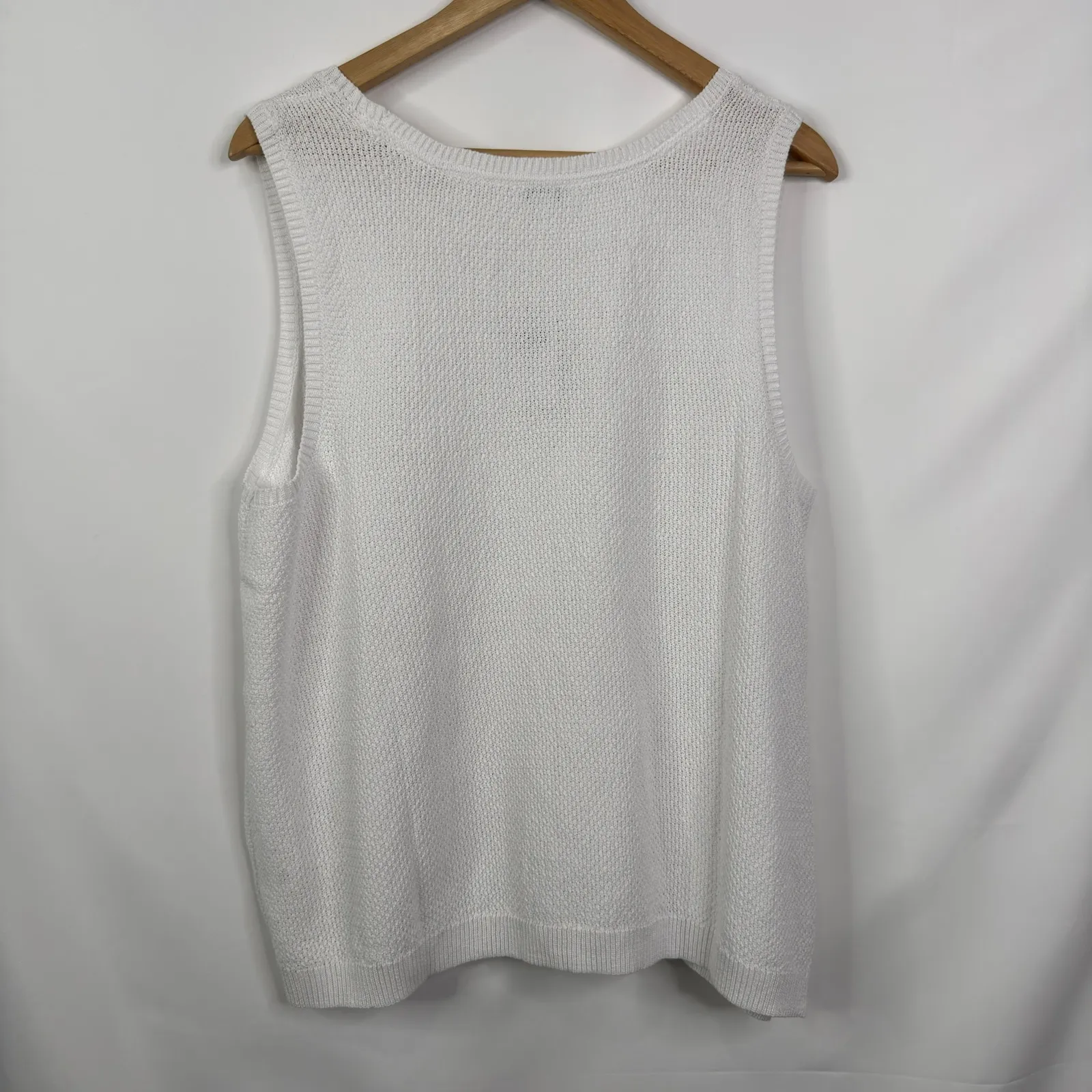 J Jill Petite White Textured Sweater Tank Size XL NWT - Image 7