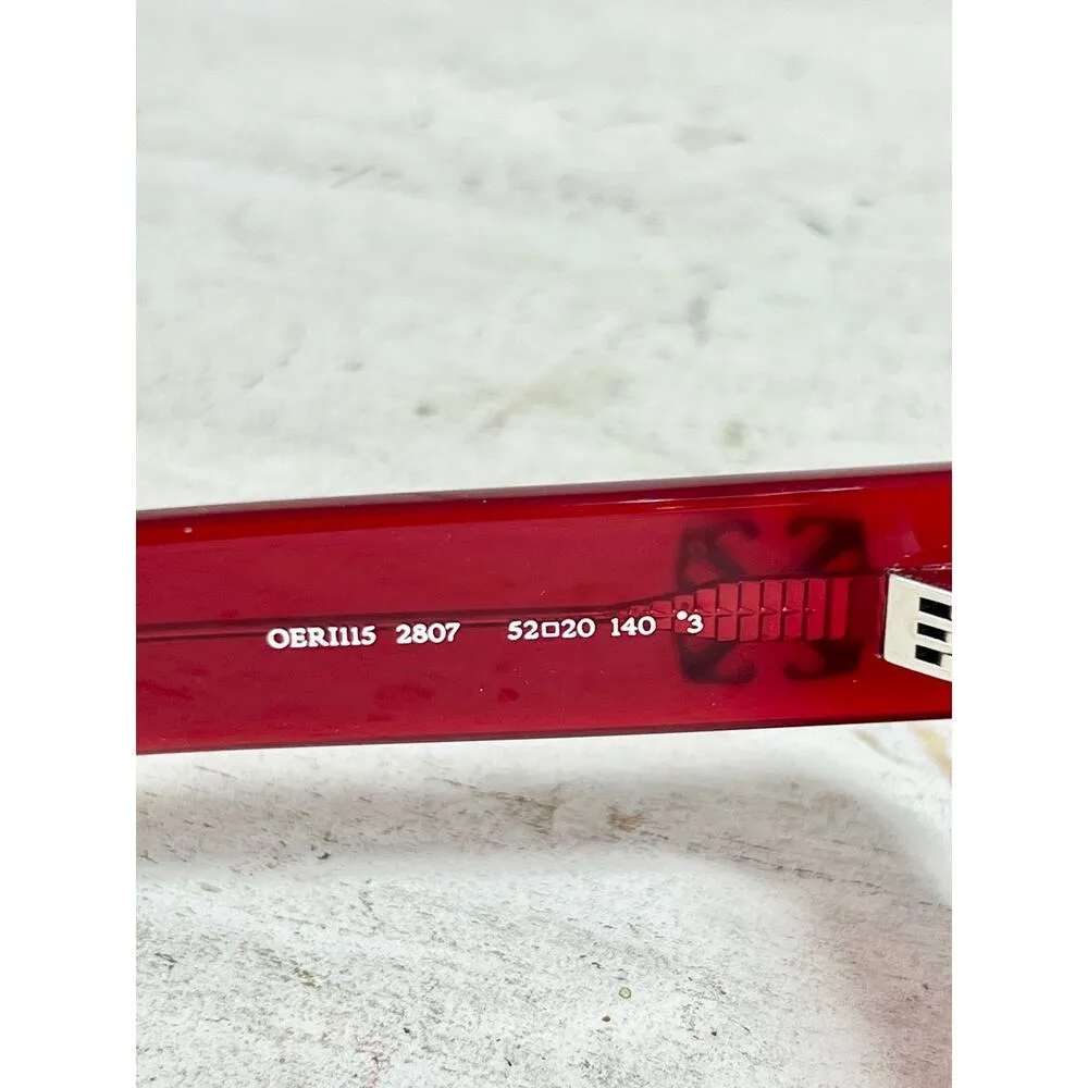 Off-White OERI115S 2807 54 Greely Red Geometric Gray Lens Cat-Eye Sunglasses - Image 9