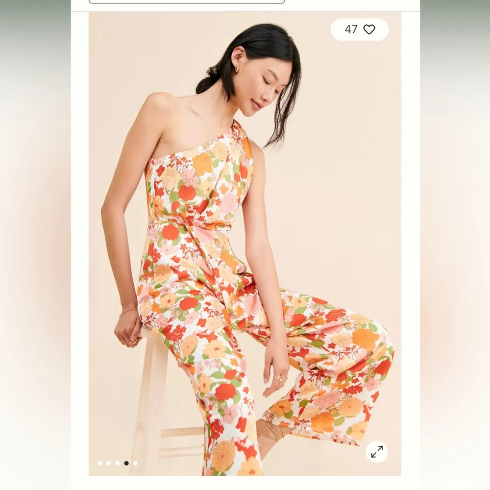 BTFL-Life satin floral jumpsuit sz M 8 - Image 2