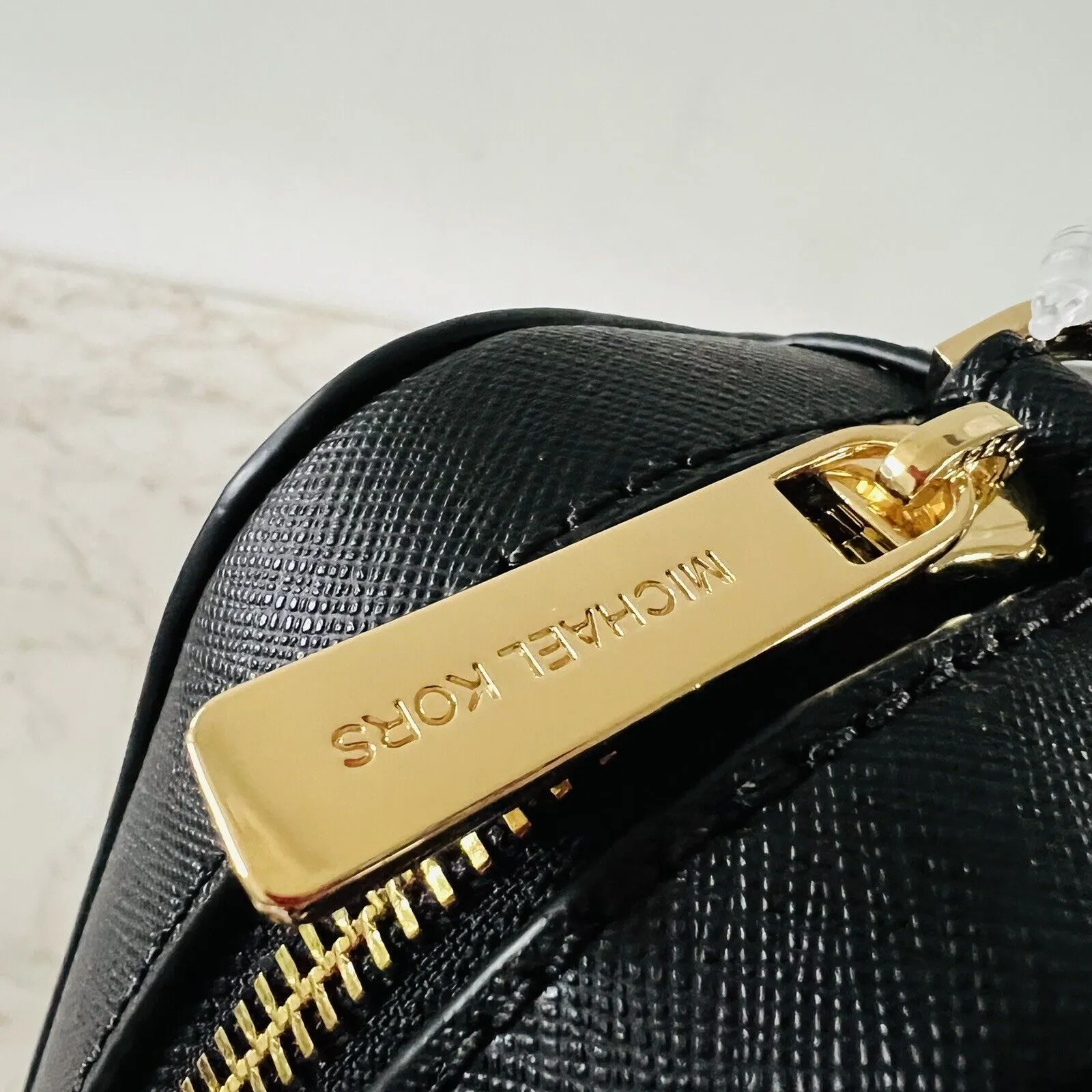 MICHAEL KORS Jet Set Item Black Leather Zip Chain East West Crossbody Bag - Image 7