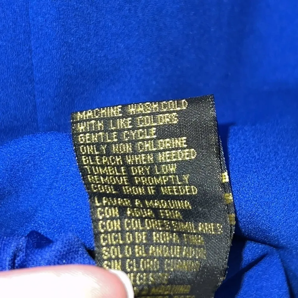 Shelby Nites 8 vibrant blue long sleeveless ruffle formal wedding bridesmaid - Image 9