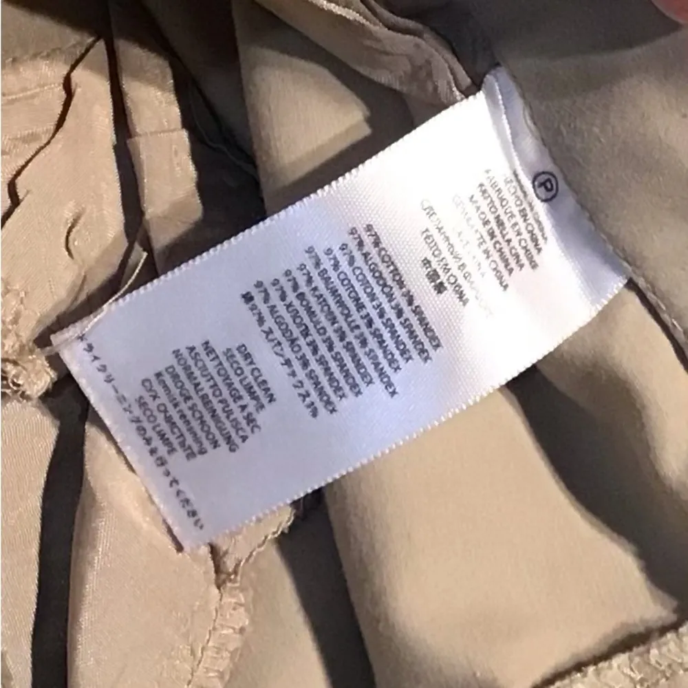 Michael Kors Wellesley‎ Ankle Fit Beige pants slant pockets size 4 - Image 3