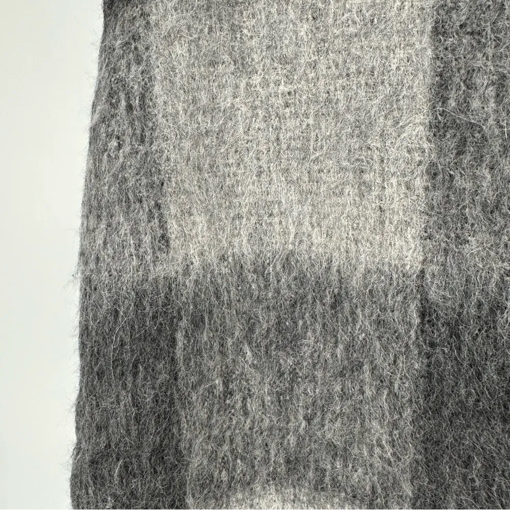 Talbots Petites Wool Blend Buffalo Plaid Grey Mini Skirt Gray size 4P - Image 2