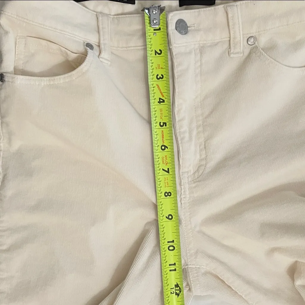 Talbots Creamy White Straight Leg Corduroy Pant Jeans Womens Size 8P Petite - Image 7
