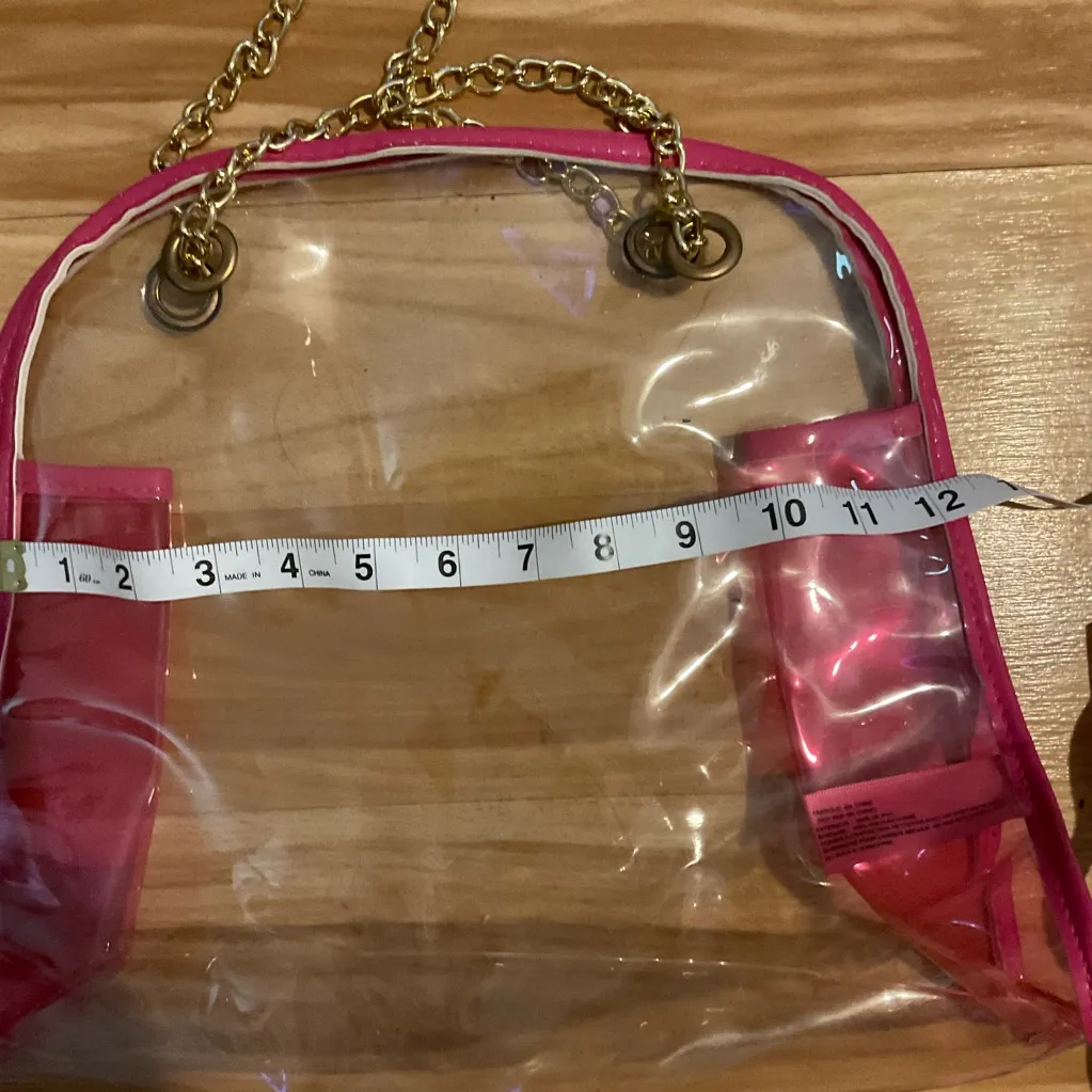 Clear stadium concert pink transparent adjustable chain‎ purse - Image 3