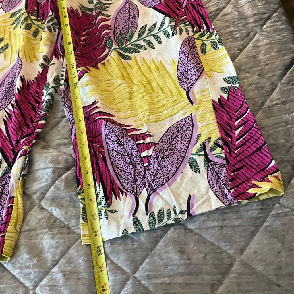 Jane + Delancey Womens Tropical Print Elastic Waist Wide Leg Pants Size L resort Purple Size L - Image 10