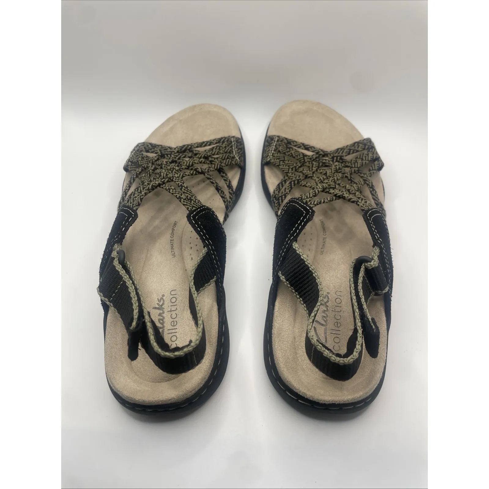 Clarks Women Amanda Ease Slingback Fisherman Sandals Size US 5.5M Sand Combi - Image 4