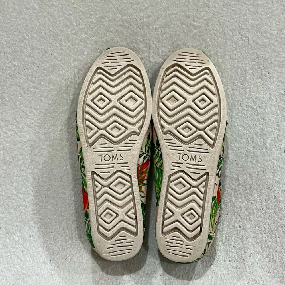 Toms Classic Spanish Villa Watermelon Palms Print Shoes Size 5 - Image 13