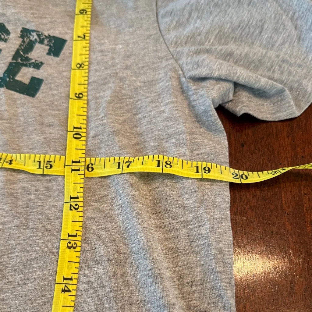 Gray College Football Graphic Tee Size L - Image 3