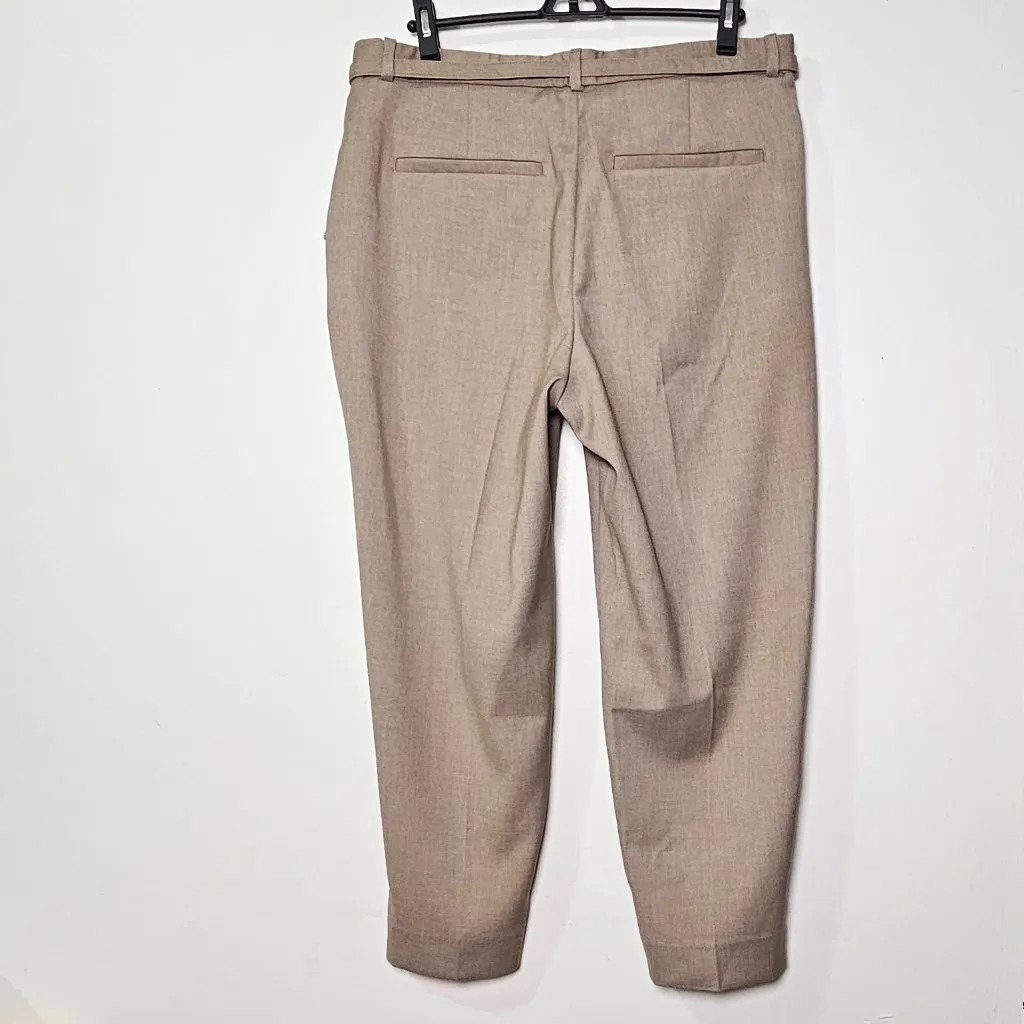 Abercrombie & Fitch HR Belted Ankle Straight Pant - Brown - Women's Size 31 - Image 4