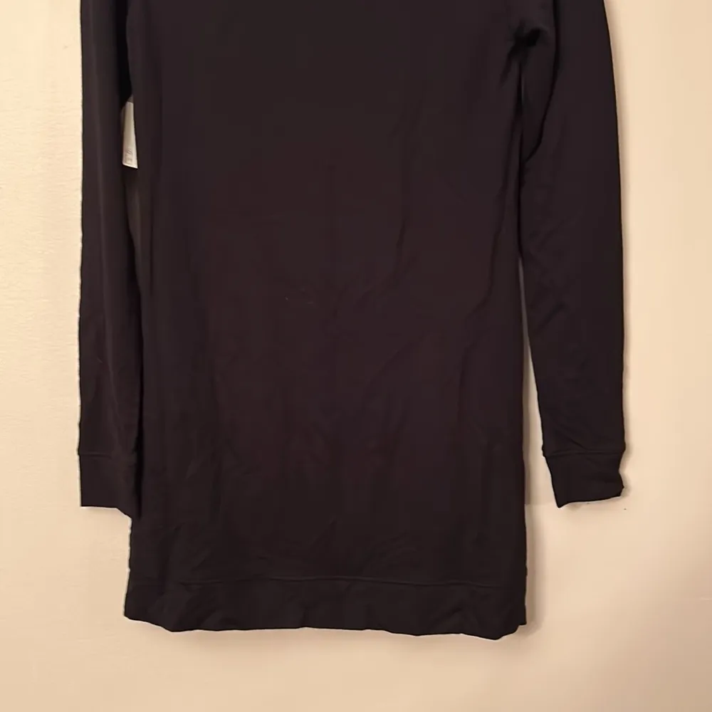 NWT Size XS Daily Ritual Long Sleeved Black Dress With Drawstrings OVERSIZED - Image 6