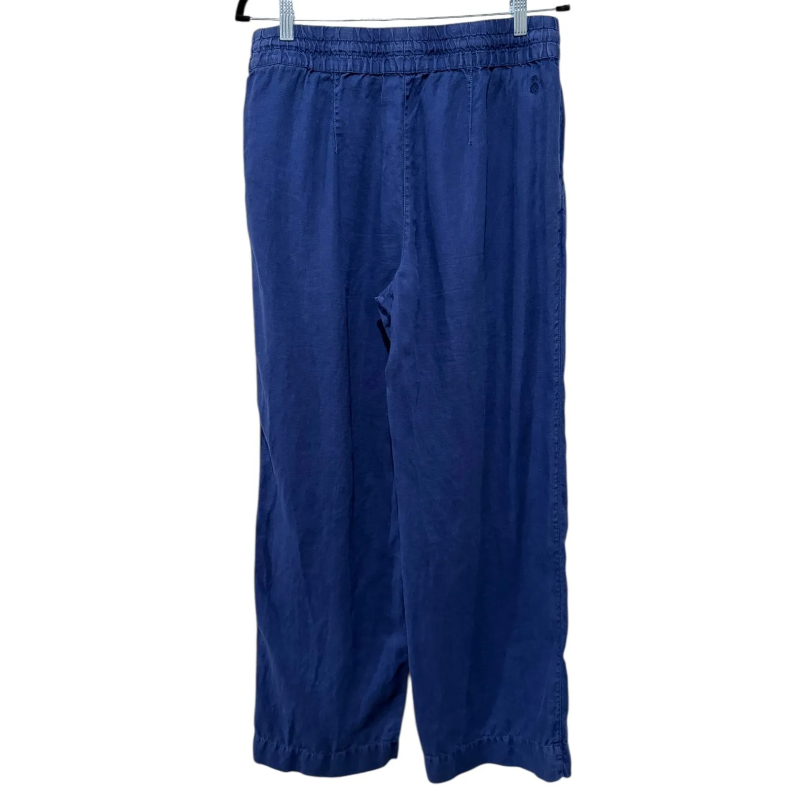 Tommy Bahama 100% Linen Wide Leg Women Pants Sz M Blue Pull On Resort Coastal - Image 2