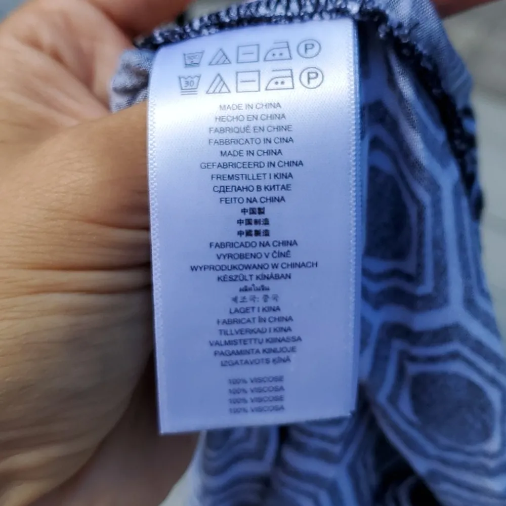 Michael Kors Geometric High Low Short Sleeve Top - Image 7