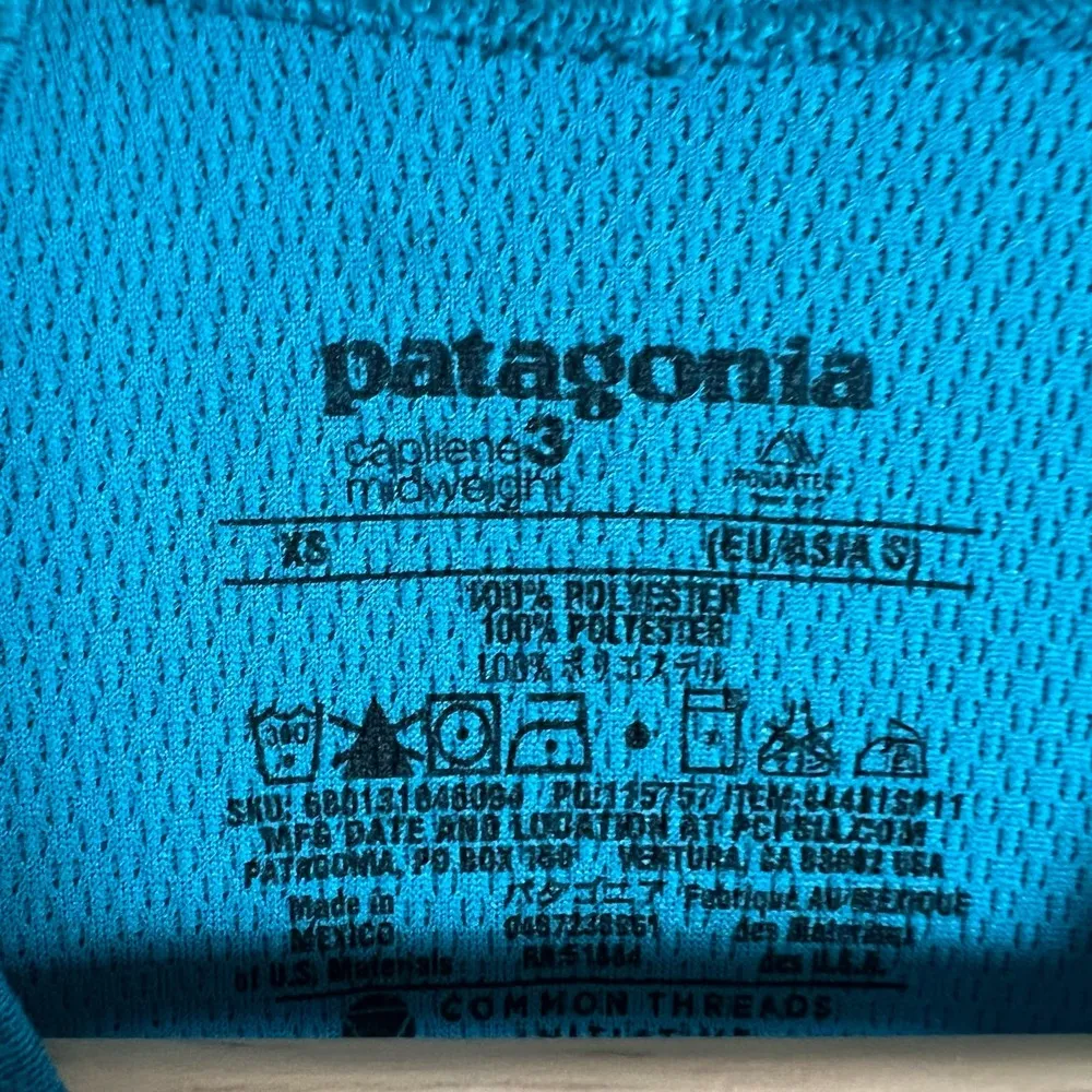 Patagonia Capilene 3 Long Sleeve Blue Baselayer Midweight Polartec Dry Shirt - Image 8