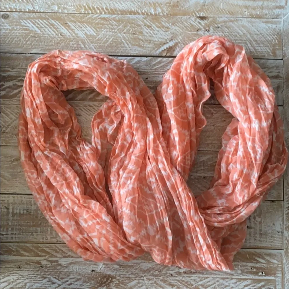 😊 Coral Aztec infinity scarf 😊 - Image 4