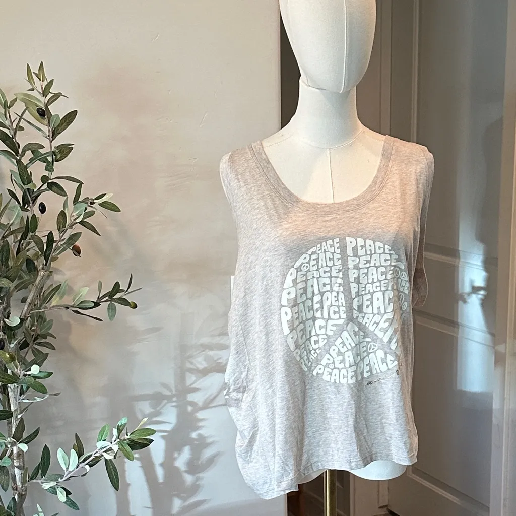 Spiritual Gamgster Riley Logo Graphic Cutout Workout Tank New! - Image 3