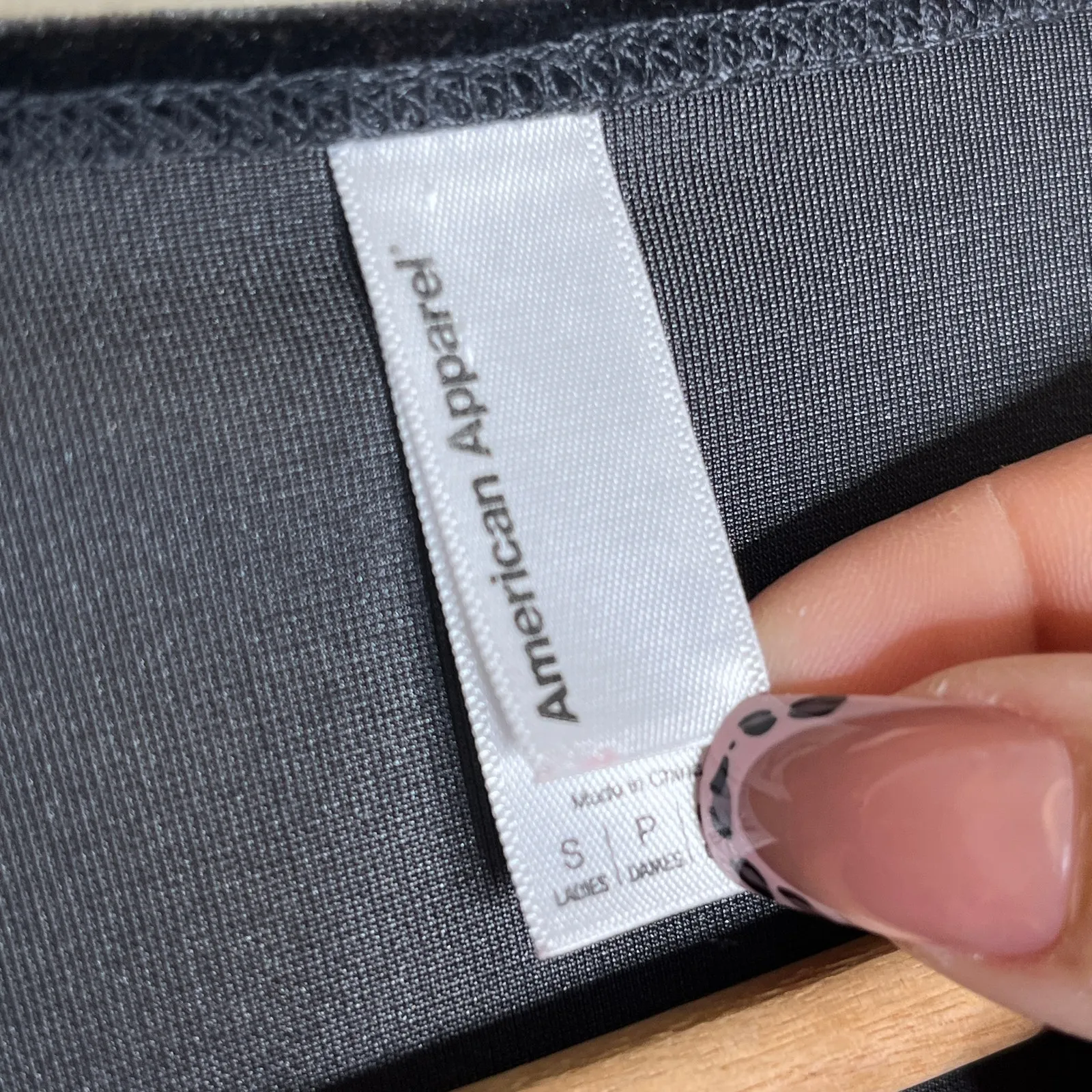 American Apparel Velour Surplice Bodysuit Y2K Night Out Women Black Small - Image 4