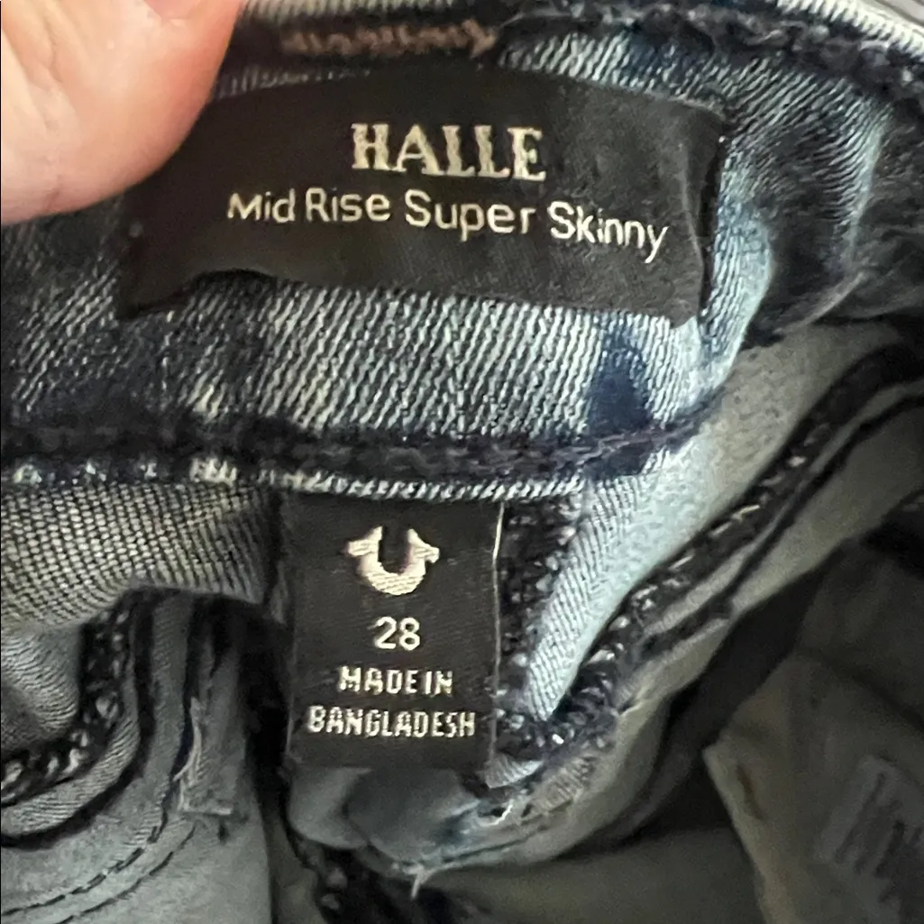 True Religion Halle Big T Mid Rise Super Skinny Size 28 - Image 5