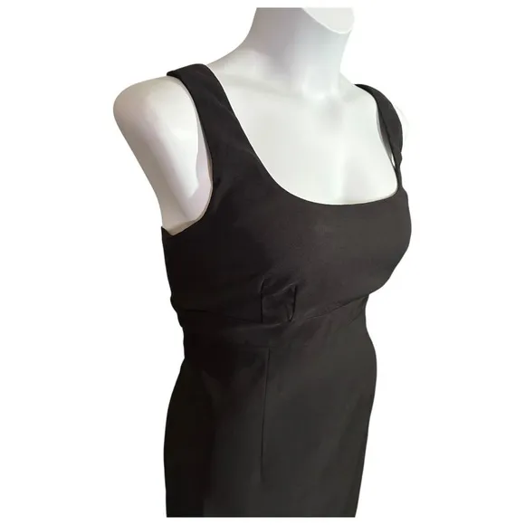 Chelsea Taylor Black Square Neck Sleeveless Sheath Dress Size 12 Curvy‎ Plus LBD - Image 2