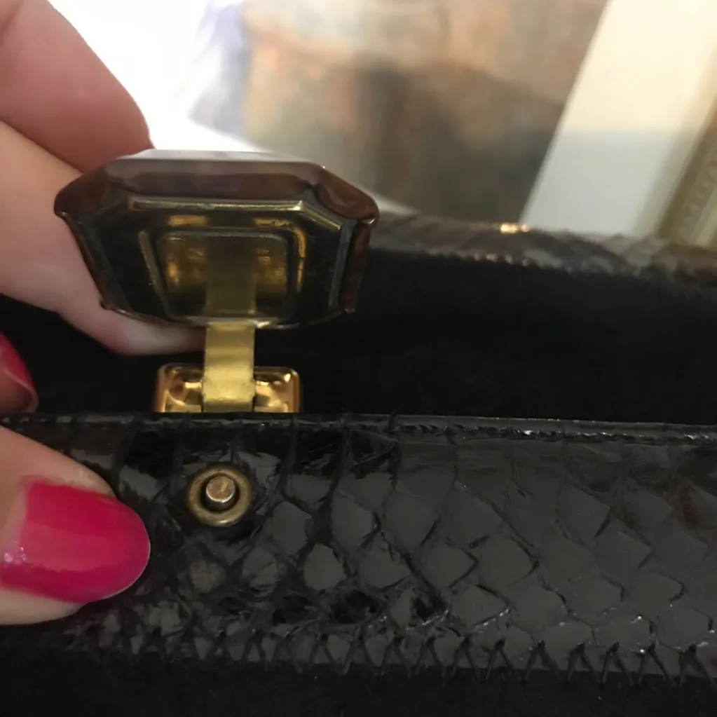 VINTAGE 1960'S CAPRICE ORIGINALS BLACK SUEDE & BROWN SNAKESKIN - Image 8